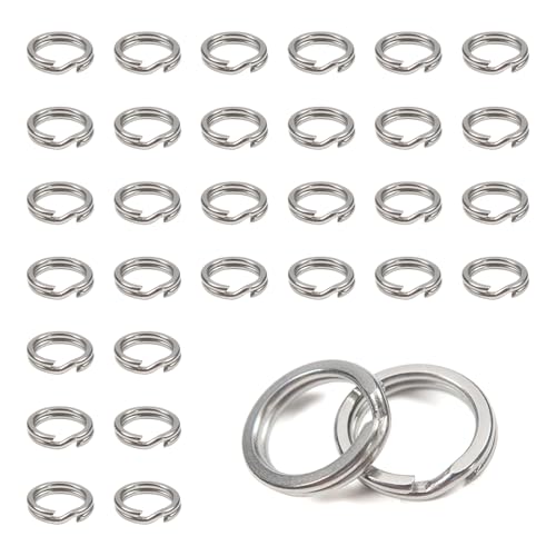 TOAOB 30 Stück Spaltringe Klein 6 mm Edelstah Doppelte Split Ringe Schlüsselringe Flachdraht Sprengring für Schmuck Halsketten Armbänder Ohrringe Schlüssel Basteln Ornamente von TOAOB THE ONE AND ONLY BABY