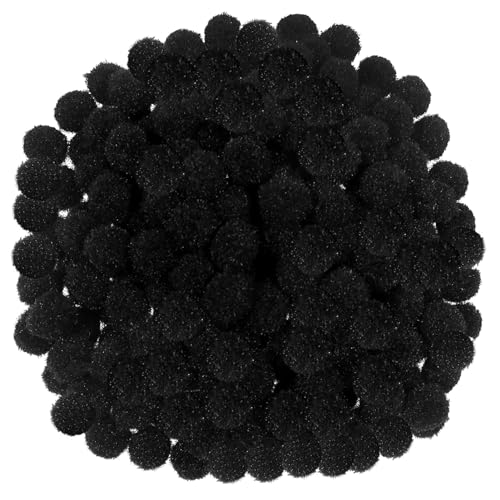 TOAOB 300 Stück Pompons 10 mm Klein Schwarz Pompom Flauschigen Plüsch Set Bälle Kunst Bommel für Lustige DIY Kreative Handwerk von TOAOB THE ONE AND ONLY BABY