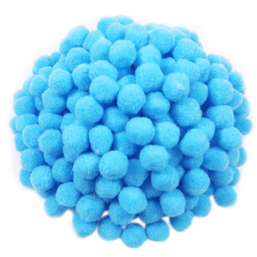 TOAOB 300 Stück Pompons 20 mm Klein Blau Pompom Flauschigen Plüsch Set Bälle Kunst Bommel für Lustige DIY Kreative Handwerk von TOAOB THE ONE AND ONLY BABY