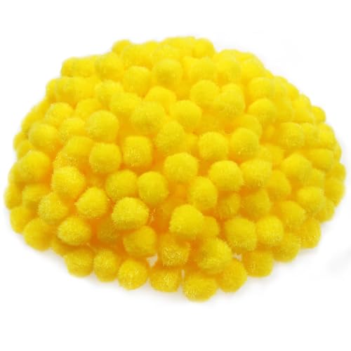 TOAOB 300 Stück Pompons 20 mm Klein Gelb Pompom Flauschigen Plüsch Set Bälle Kunst Bommel für Lustige DIY Kreative Handwerk von TOAOB THE ONE AND ONLY BABY