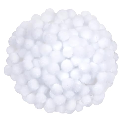 TOAOB 300 Stück Pompons 20mm Weiß Pompom Flauschigen Plüsch set Bälle Kunst Bommel für Lustige DIY Kreative Handwerk von TOAOB THE ONE AND ONLY BABY