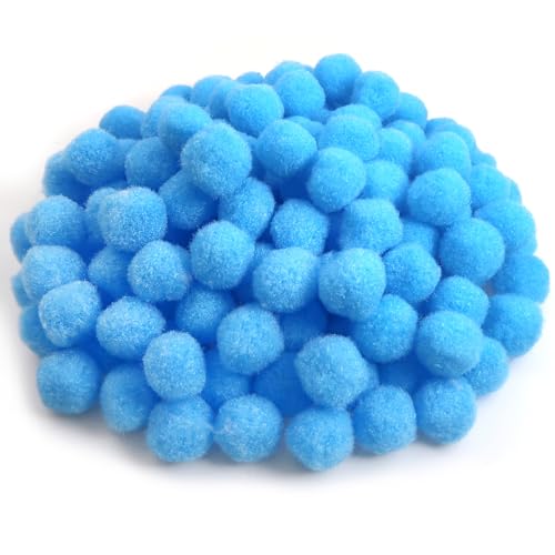 TOAOB 300 Stück Pompons 25 mm Blau Pompom Flauschigen Plüsch Set Bälle Kunst Bommel für Lustige DIY Kreative Handwerk von TOAOB THE ONE AND ONLY BABY