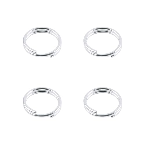 TOAOB 4 Stück 925 Silber Doppelschlaufen Biegeringe Spaltring Mini Runde 5 mm für Verbindungsringe Schmuckherstellung Halsketten Armbänder Ohrringe Basteln von TOAOB THE ONE AND ONLY BABY