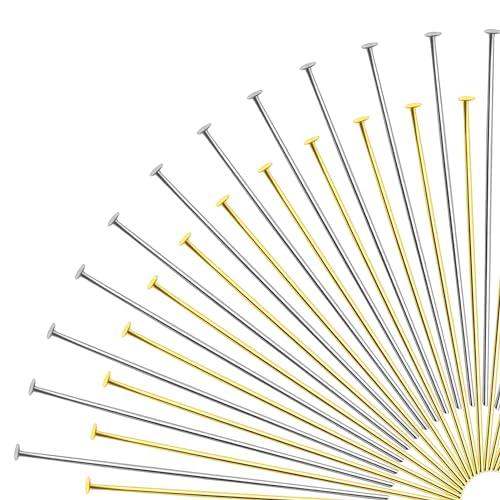 TOAOB 500 Stück Messing Flachen Kopfstifte 50 mm Nietstifte Kettelstifte Prismenstifte Silberton für DIY Schmuckherstellung TOAOB 500 Stück Messing Flachen Kopfstifte 50 mm Nietstifte Kettelstifte Prismenstifte Silberton für DIY Schmuckherstellung von TOAOB THE ONE AND ONLY BABY