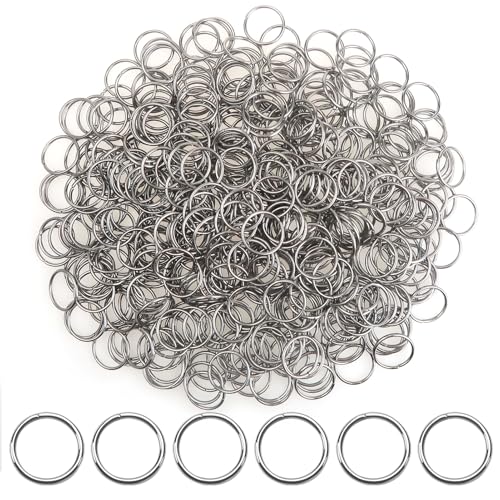 TOAOB 500 Stück Jump Ringe Spaltringe 12 mm Edelstahl Sprungringe Offene Biegeringe Verbindungsringe für DIY Schmuckherstellung Halsketten Armband Schlüsselanhänger von TOAOB THE ONE AND ONLY BABY