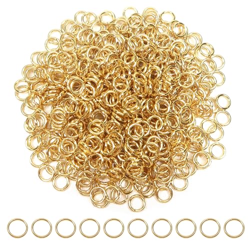 TOAOB 500 Stück Jump Ringe Spaltringe 4mm Edelstahl Golden Sprungringe Offene Biegeringe Verbindungsringe für DIY Schmuckherstellung Halsketten Armband Schlüsselanhänger von TOAOB THE ONE AND ONLY BABY