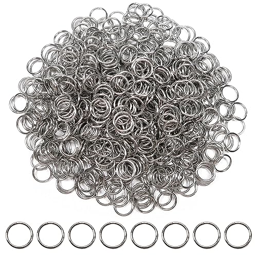 TOAOB 500 Stück Jump Ringe Spaltringe 8mm Edelstahl Sprungringe Offene Biegeringe Verbindungsringe für DIY Schmuckherstellung Halsketten Armband Schlüsselanhänger von TOAOB THE ONE AND ONLY BABY