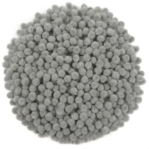 TOAOB 600 Stück Pompons 10mm Klein Grau Pompom Flauschigen Plüsch set Bälle Kunst Bommel für Lustige DIY Kreative Handwerk von TOAOB THE ONE AND ONLY BABY