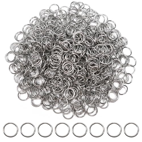 TOAOB 700 Stück Jump Ringe Spaltringe 8 mm Edelstahl Stahlfarbe Sprungringe Offene Biegeringe Verbindungsringe für DIY Schmuckherstellung Halsketten Armband Schlüsselanhänger von TOAOB THE ONE AND ONLY BABY