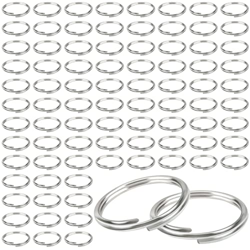 TOAOB Schlüsselringe Spaltringe 150 Stück Metall Offene Biegeringe Runde Flache Schlüsselanhänger Silber 10mm Sprungring Set Doppelring Biegeringe für Schlüsselbund Schmuck Basteln von TOAOB THE ONE AND ONLY BABY