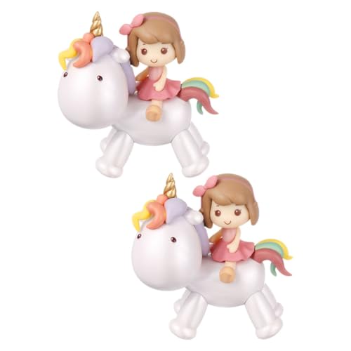 2 Stück Einhorn Kuchendekoration Kuchen Kuchendekorationen Mädchen Babyparty Dekorationen Miniaturstatuen Babyparty Kuchenaufsatz Partydekorationen Mädchen Kuchenaufsätze TOBBOMEY von TOBBOMEY