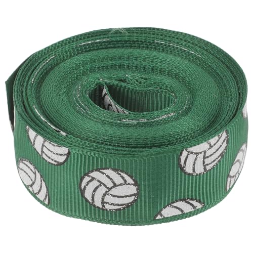 TOBBOMEY 1 Rolle Volleyballband seidenband ribbon farbband bandalette ziehschleifenband Bogen Gold Spitze Hochzeit Auto Blumenstrauß liefert Schleifenknoten machen Band Polyester Dark Green von TOBBOMEY