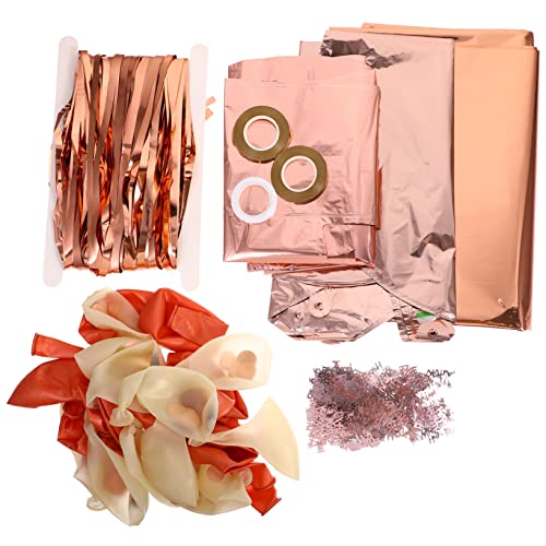 TOBBOMEY 1 Satz Dekorationen für Ballonpartys Geburtstagsballons aus Folie Couplet konfettiballone luftballons Geburtstagsversorgung geburtstagsfeier szene layout Aluminiumfolie Rose Gold von TOBBOMEY