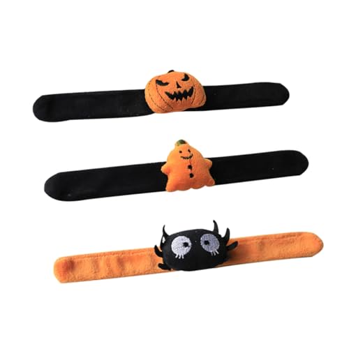 TOBBOMEY 1 Set 3 Stücke Halloween Präsentiert Spider Slap Armbänder Party Decor (sortierte Farbe) von TOBBOMEY