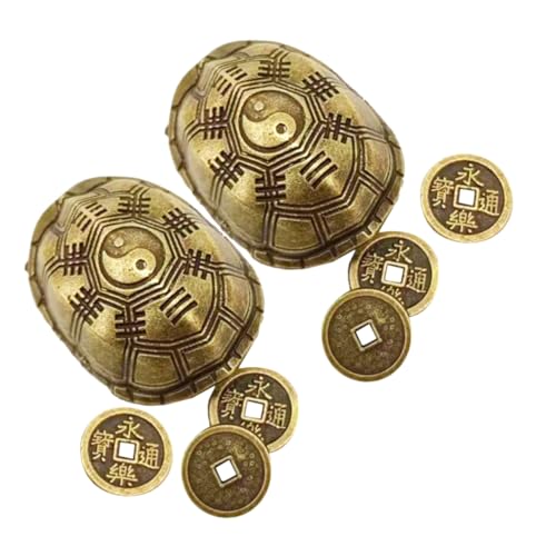 TOBBOMEY 1 Set Einfache Messing Schildkrötenpanzer Skulpturen Für Schreibtisch Und Tischdekoration Vintage Messing Skulpturen Für Zuhause Und Büro Messing Ornament von TOBBOMEY