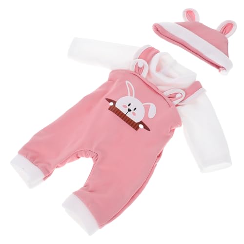 TOBBOMEY 43cm Simulation Puppe Kleidung Set Junge Outfit Baby Puppe Strampler Hut Spielzeug Jungen und Mädchen von TOBBOMEY