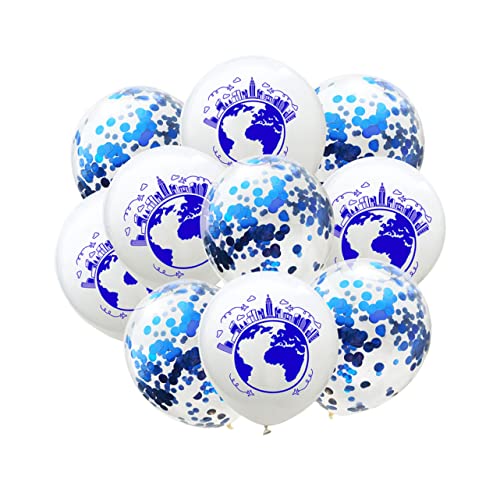 TOBBOMEY 10 Stück 12 Partyzubehör Partyballons Paillettenballons deckenverkleidung dekoringe glitters glitzerin Banquet-Dekoration glitzerstoff Ballondekoration Latexballons Weiß von TOBBOMEY