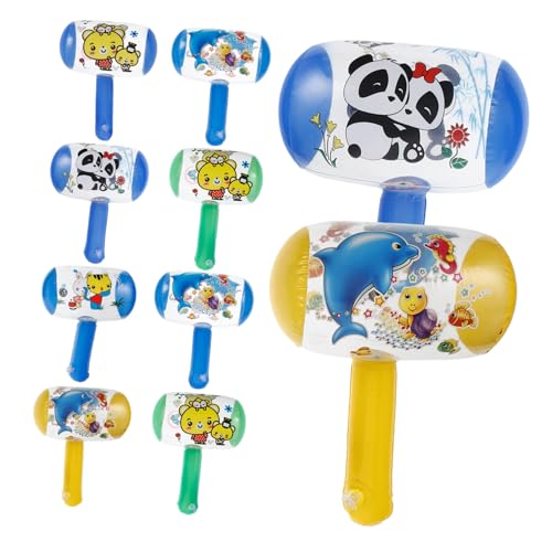 TOBBOMEY 10st Kinderhammer Aufblasbarer Cartoon-hammer Aufblasbares Spielzeug Rayan-spielzeug Für Kinder Aufblasbarer Quietschhammer Hammer Bläst Auf Babyhandgriffspielzeug Colorful von TOBBOMEY