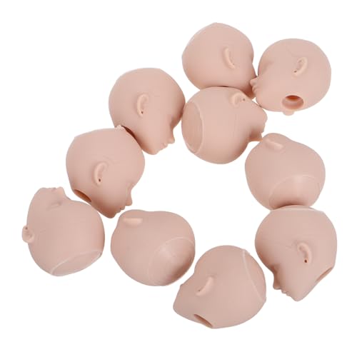 TOBBOMEY 10st Make-up-puppenkopf Puppenzubehör Selber Machen Kreativer Spielzeugkopf Puppenköpfe Selber Machen Puppendekor Üben Sie Das Schminken Von Puppenköpfen Mini-puppenköpfe Plastik von TOBBOMEY