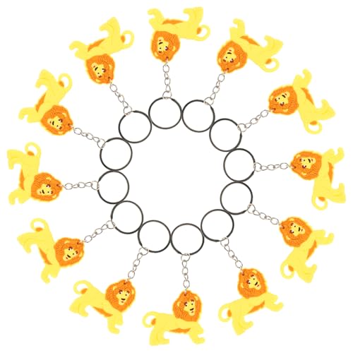TOBBOMEY 12St Schlüsselanhänger Wildtier-Schlüsselanhänger Löwen Charme Kinder Tier Party Lustige Tier Schlüsselanhänger Tieranhänger zum Aufhängen an der Tasche Zinklegierung von TOBBOMEY
