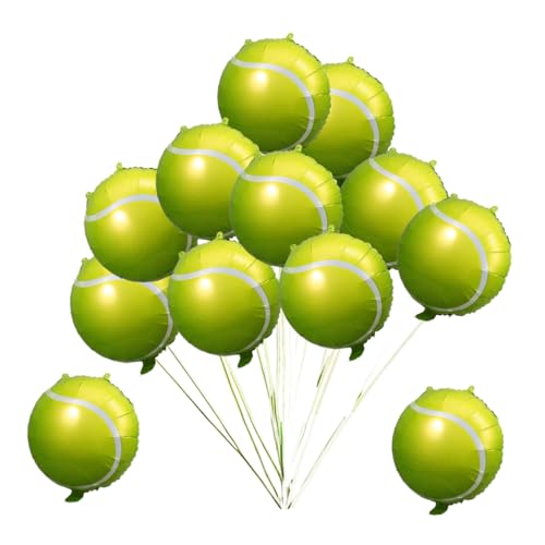 TOBBOMEY 12St Tennisballon Ballons Helium Eid Mubarak-Ballons Heliumballons Tennisparty Tennisschläger luftballons Party-Ballon-Anhänger Gefälligkeiten für Ballpartys Aluminiumfolie Green von TOBBOMEY