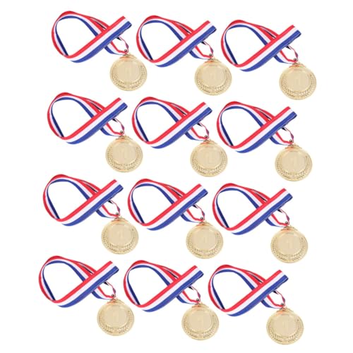 TOBBOMEY 12St sieger winner matches schuler stule Gestell Trophäen und Medaillen vergeben Medaillenständer goldene deko dekoration Sportmedaillen für Studenten Schulsportmedaillen Stoff von TOBBOMEY