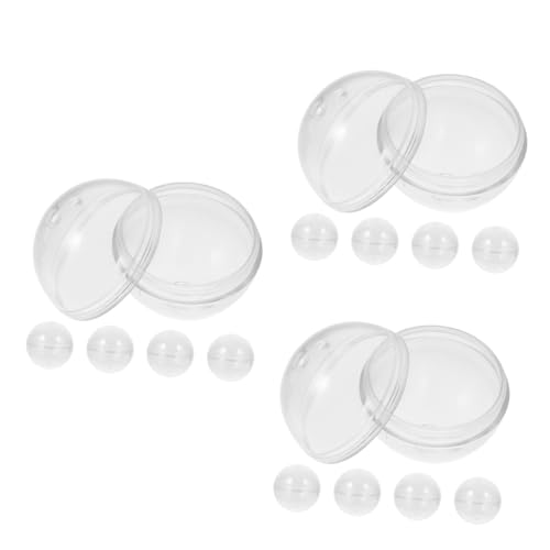 TOBBOMEY 15 Stk Gacha-Schale Kapsel für Verkaufsautomaten Kapseln für Kaugummiautomaten Spielzeugbehälter Spielzeugpreisbehälter Geschenkverpackungsball Packball Plastik Transparent von TOBBOMEY