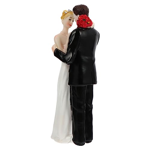 TOBBOMEY Hochwertiger Hochzeitstortenaufleger Aus Resin Kreative Braut Und Bräutigam Figur Für Die Perfekte Torten Dekoration Bei Hochzeiten Und Feiern Cake Topper Für Unvergessliche von TOBBOMEY