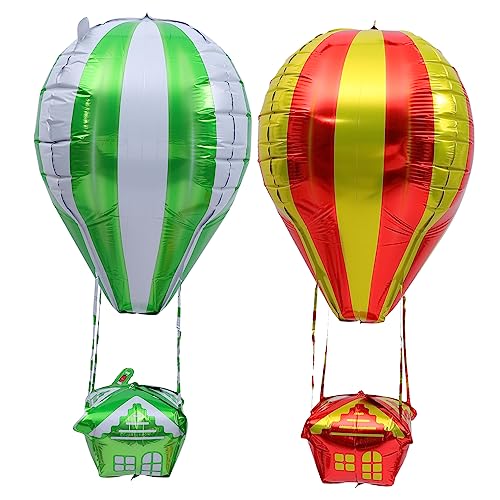 TOBBOMEY 2 Stück Ballon Schmetterling Partydekorationen Fallschirm Spielzeug Heißluft Aluminiumfolie Grün von TOBBOMEY