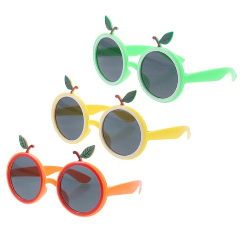 TOBBOMEY 3 Stück Orangefarbene Brille Sonnenbrille Mandarinen Kostümbrille Partydeko Foto Requisiten Sommerbrille Partyzubehör Hawaiianische Partybrille Partybrille Partyzubehör von TOBBOMEY