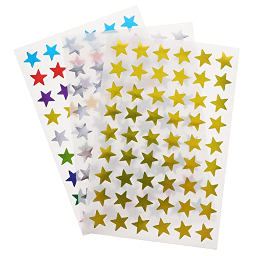 TOBBOMEY Stickerbögen 30 Blätter Bunte Sternaufkleber Kinderversorgung Sterne-belohnungsaufkleber Dekorative Kinderaufkleber Multifunktionale Sternaufkleber Kleine Lehreraufkleber Mini-zubehör Papier von TOBBOMEY