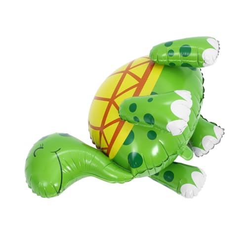 TOBBOMEY 3D-Schildkrötenballon party zubehör aufblasbare schildkröte D Tierballon Bühnendekoration Kinderballon Palmenballon Frosch Ballondekoration Cartoon-Tierballons Aluminiumfolie Green von TOBBOMEY