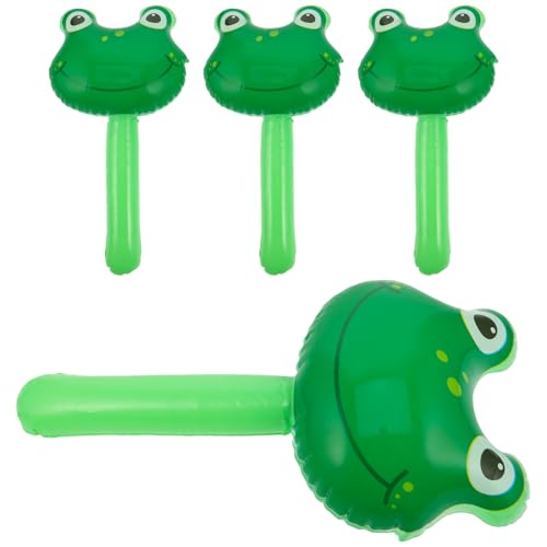 TOBBOMEY Bezauberndes Spielzeug für Jungen und Mädchen 4er-Pack Aufblasbare Tierstäbe Sound-Frosch-Hammer-Spielzeug für Party-Dekorationen von TOBBOMEY