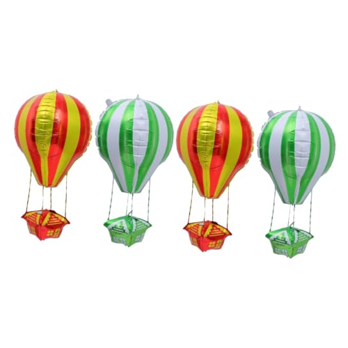 TOBBOMEY 4 Stück Ballon raumdeko balloons geburtstagsdekoration luftbalons luftbalondeko balongas Fallschirm Spielzeug heiße Luft schmetterling party dekorationen Aluminiumfolie Green von TOBBOMEY