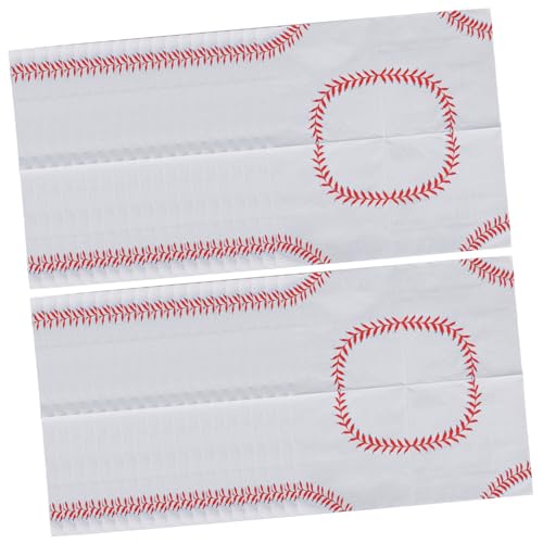 TOBBOMEY 40st Baseball-serviette Baseball-partygeschenke Tischservietten Entzückende Partyservietten Serviettendekor Bunt Bedruckte Servietten Baseball-party-dekorationen Papier Weiß von TOBBOMEY