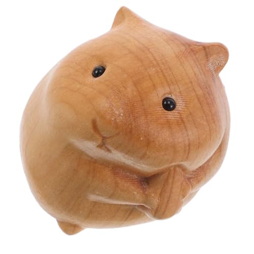 TOBBOMEY Hamster-Ornament Kinderautositz Schmiernippel Entlüften Tragbar Mini-Schale Schleifwerkzeuge Verstellbarer Beinausgleich Rollen Tierpuppen -Shell Scharnier Kommode Fasan Holz von TOBBOMEY