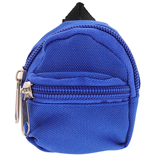 TOBBOMEY Puppenrucksack Spielzeug Rucksack für Puppen Miniatur Wohnaccessoires für puppenkleidung Puppen Kleidung rucksäcke Mini-Hausverzierung Fotografie-Requisiten Polyester Blue von TOBBOMEY