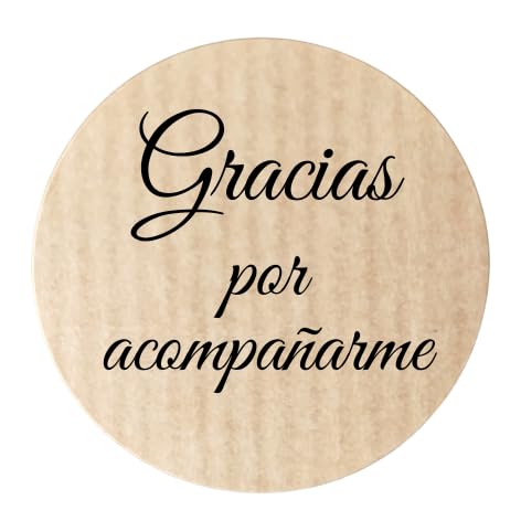 Aufkleber aus Kraftpapier, Aufschrift "Gracias por Acompañarme", 35 mm, 100 Stück Aufkleber aus Kraftpapier, Aufschrift "Gracias por Acompañarme", 35 mm, 100 Stück von TODOKRAFT