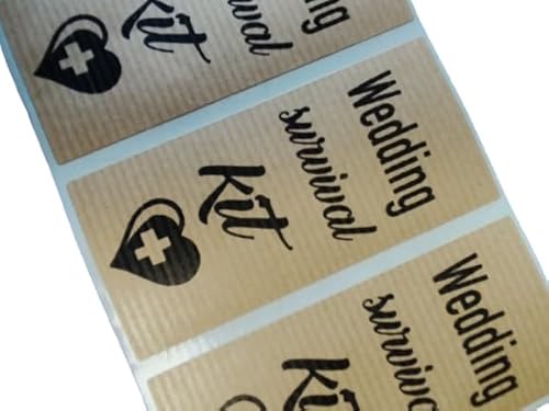 Etiketten aus Kraftpapier für Survival-Kit, Wedding Survival Kit, überraschen Sie Ihre Gäste von TODOKRAFT