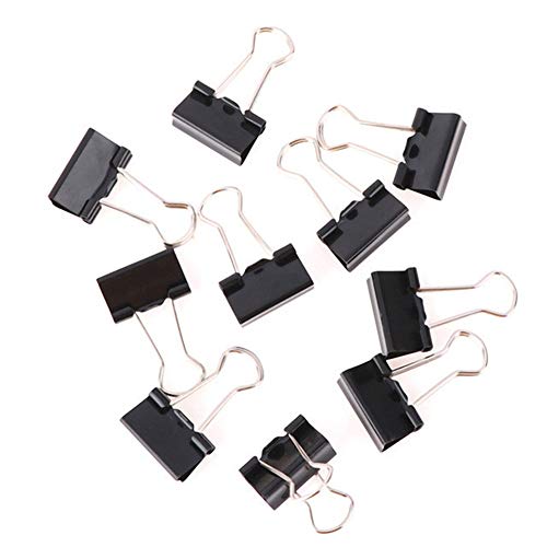 KAIKUN Binder Clips Foldback Klammern Bulldog Clips Verschiedene Größe Büroklammern Clips Schreibwaren Foldback Binder Clips Bulldog Clips Schreibwaren 19mm von TOEFIT