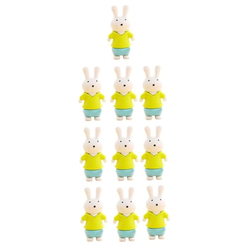 16st Radiergummi Für Kaninchen Hasenfiguren Für Kinder Mini-dekor Jahr Der Kaninchen Radiergummis Hase Mini 3d-radierer Kawaii-radiergummi Miniaturdekoration Radiergummi Tier TOGEVAL von TOGEVAL