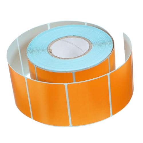 TOGEVAL 1 Rolle Thermopapier preisschild the office sticker Kompaktes Etikett Büroaufkleber Langzeitdrucketikett filges thermisches Etikett Namensetiketten Aufkleber Klebeetikett Orange von TOGEVAL