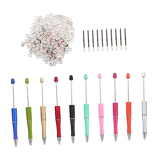 TOGEVAL 1 Satz Felgen Kugelschreiber für den jahrestag hochzeitsdeko pearl pen Perlenstift selber machen DIY-Kits perlenstift DIY herstellung versorgung Bastelperlenstift Plastik von TOGEVAL