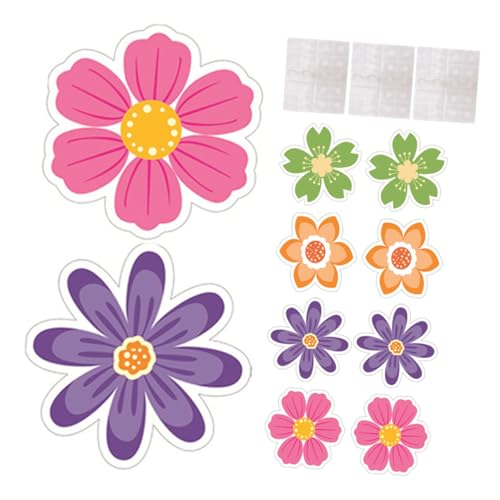 TOGEVAL 1 Set Blumenkarten, Farbenfrohe Ausschnitte Aus Papier, Zarte Tapetenkarten, Tapetenausschnitte Für Das Klassenzimmer, Farbenfrohe Papierausschnitte, Blumenförmige Papierkarten, von TOGEVAL