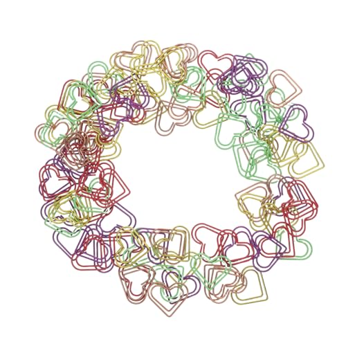 TOGEVAL 100st Herzförmige Büroklammer Herzclips Süße Bindeklammern Herz-büroklammern Herz-briefpapier-zubehör Schicke Büroklammern Dekorative Büroklammern Liebe Büroklammer Eisen von TOGEVAL