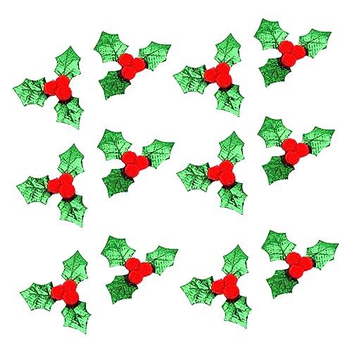 TOGEVAL 100st Weihnachtsblatt-konfetti Konfetti-verzierungen Konfetti-ornamente Feiertagskonfetti Kastagnetten Für Kinder Pailletten Konfetti Kinder Spielset Einfaches Konfetti Stoff Green von TOGEVAL