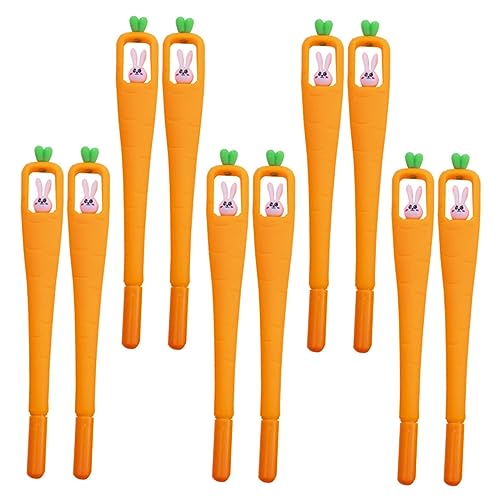 TOGEVAL 10St Gel Stift kinder stifte gel pen platube stift Carrot pens Rabbit pen Karottenstift schreiben schöner Gelstift Signierstifte Schulbriefpapier schöne Kugelschreiber Plastik von TOGEVAL