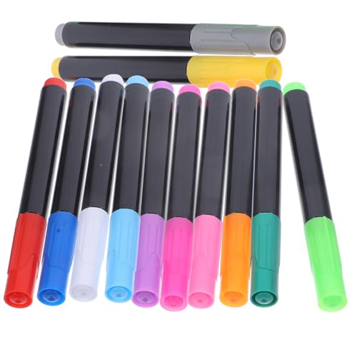 TOGEVAL 12St Kreidestifte zeichnen schwarze Brettmarkierungen trocken abwischbare Marker kreative Kreidemarker schreibkladde erasable pen löschbare Markierungen Tafelschreibstifte Plastik von TOGEVAL