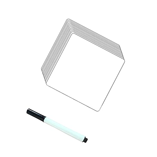 TOGEVAL 12st Löschen Sie Das Whiteboard Wiederholt Klebeetiketten Die Büroaufkleber Whiteboard-aufkleber Wandnotizen Magnetisches Whiteboard Für Den Kühlschrank Planke Klebrig Weiß Pvc von TOGEVAL