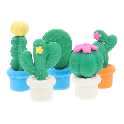 TOGEVAL 15st Radiergummi-set Mini Radiergummis Für Kinder Radiergummi Für Schreibwaren Kinder Stationär Mini-cartoon-radierer Saftige Bonsai-figur Anlage Umweltfreundlicher Kunststoff von TOGEVAL